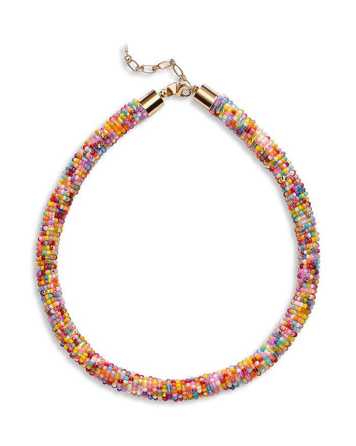 ANNI LU Joyride Multicolor Seed Bead Collar Necklace, 15.74"-17.32"