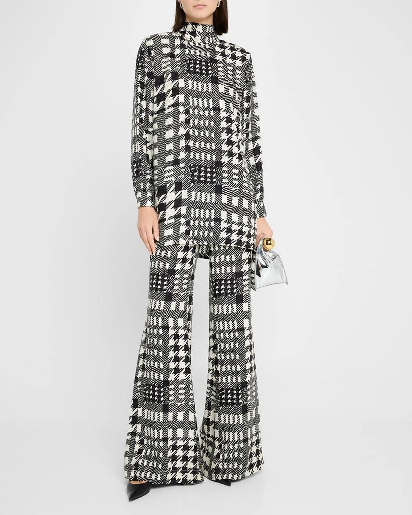 Libertine Peggys Houndstooth Flared Trumpet Pants 2