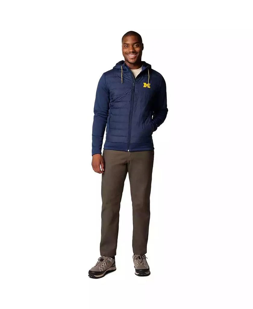 Columbia Men's Navy Michigan Wolverines Out-Shield Hybrid Full-Zip Hoodie Jacket 2