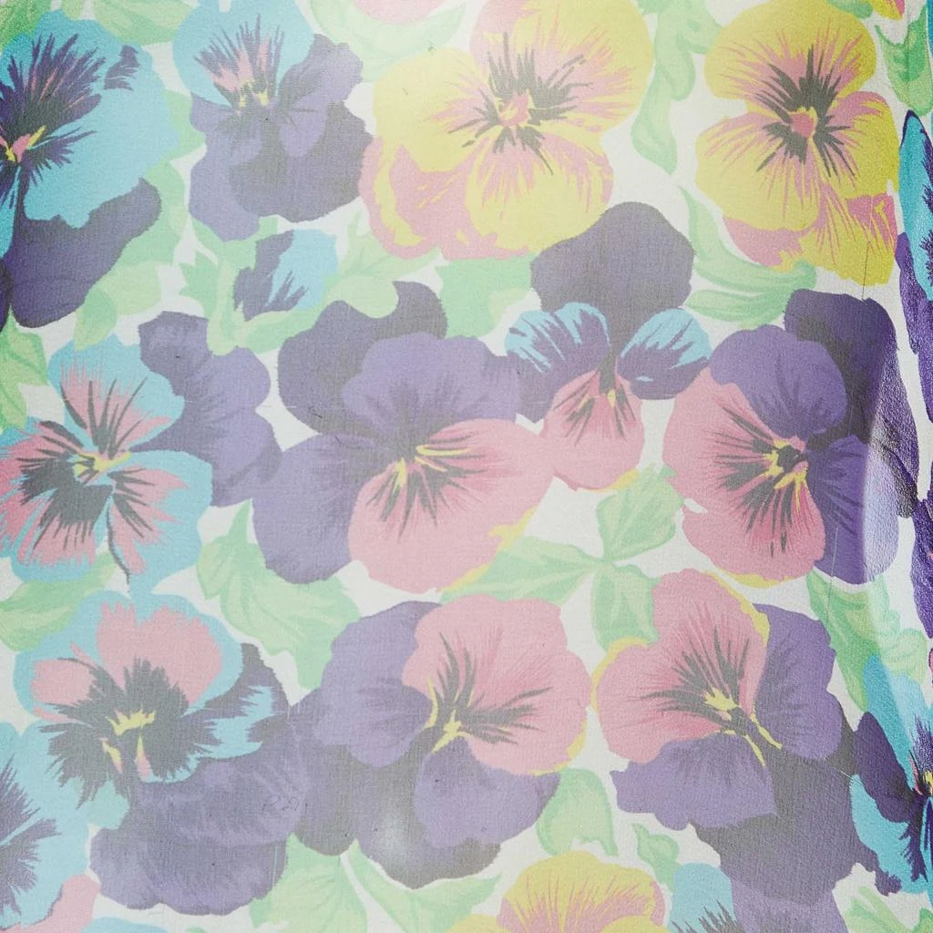 Versace Versace Multicolor Floral Printed Silk Kaftan Top L 3