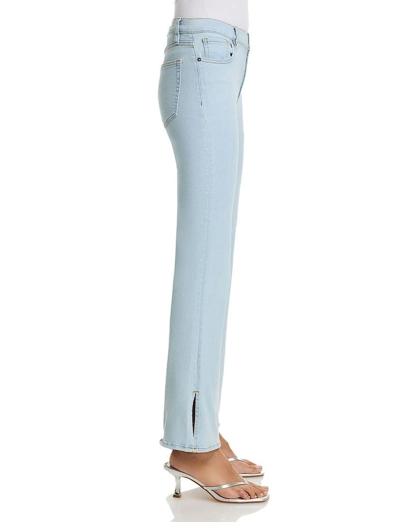 FRAME The Icon High Rise Flared Jeans in Feather Raw After 4