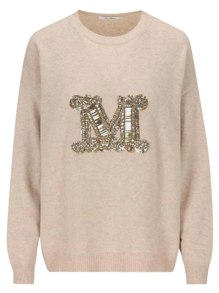Max Mara Max Mara Logo Embellished Knitted Jumper 1