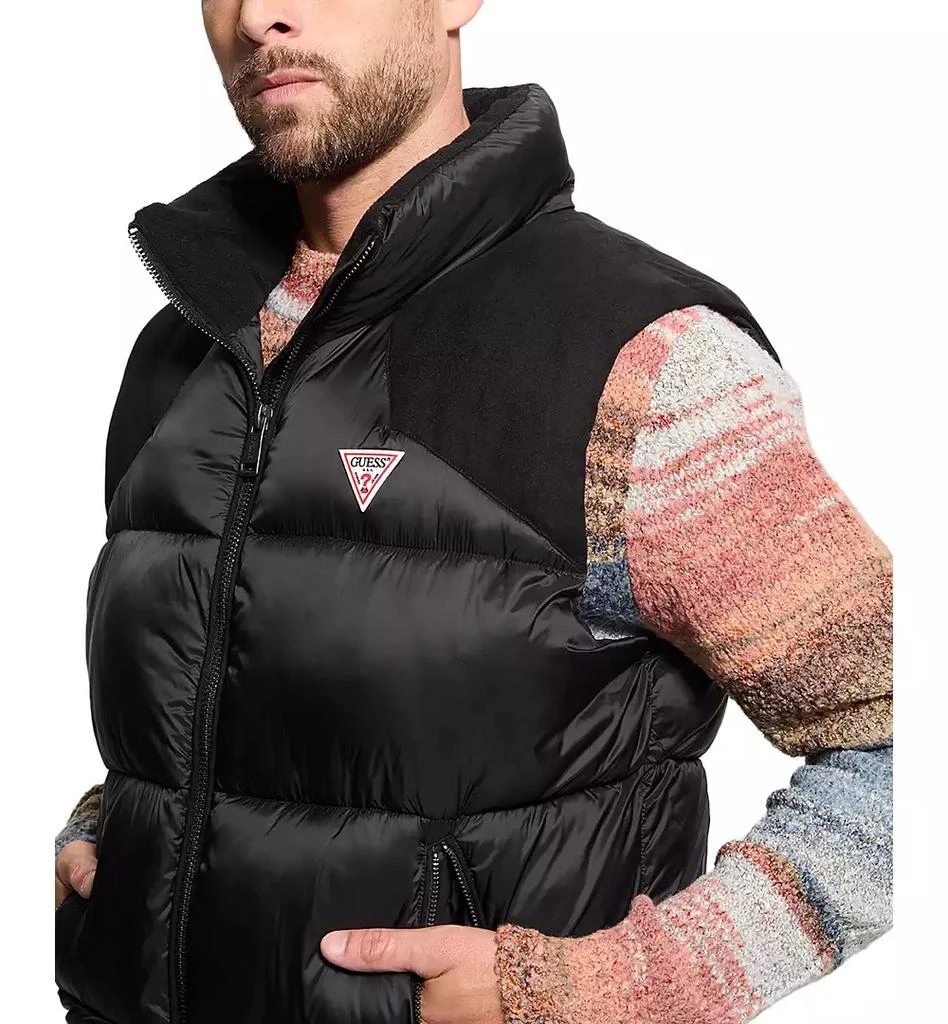 GUESS Men's Fabric Block Puffer Vest 3
