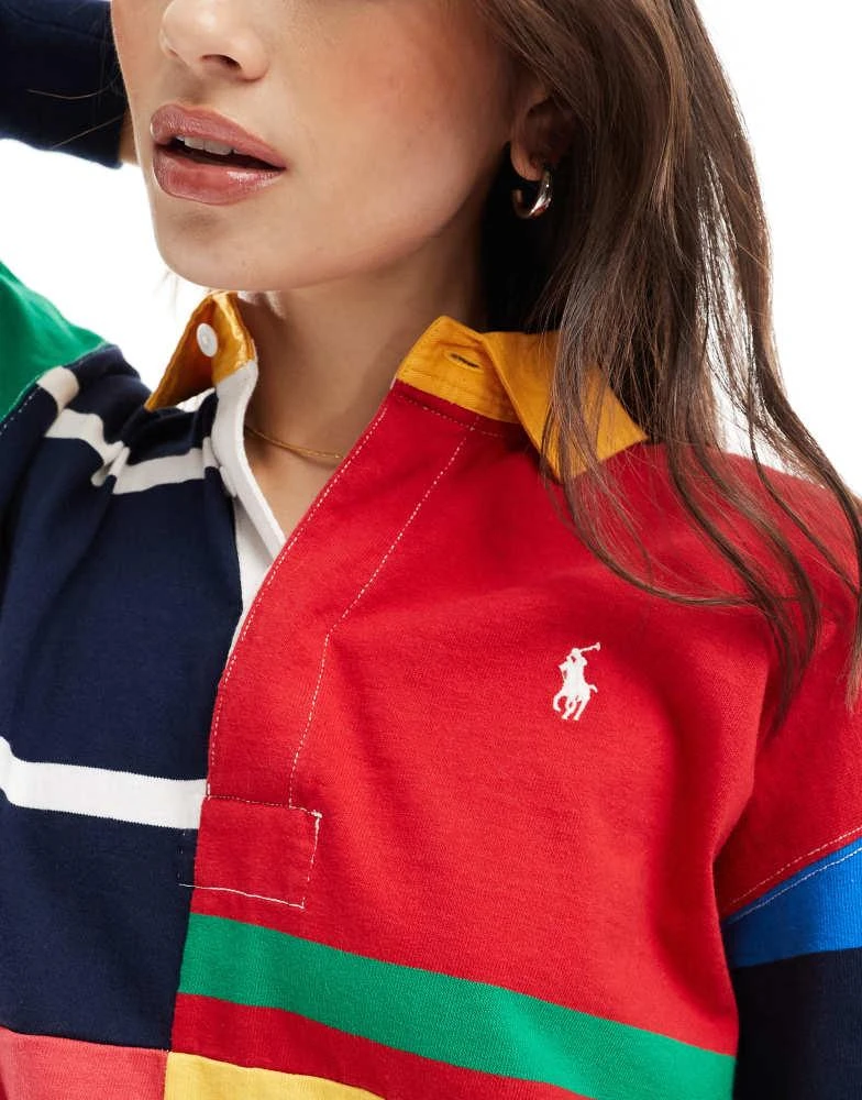 Ralph Lauren Polo Ralph Lauren multi striped rugby top with logo 2