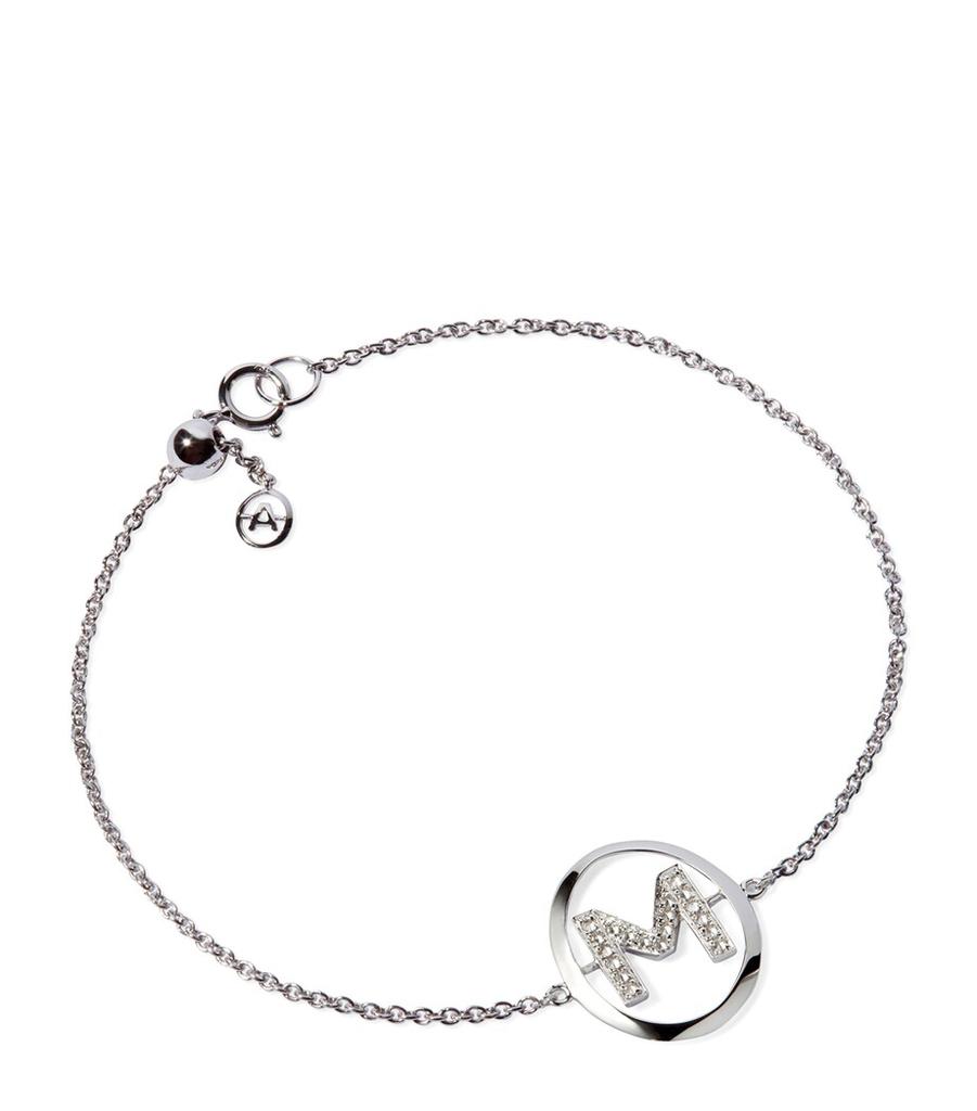 Annoushka White Gold and Diamond M Bracelet