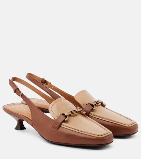 Tod's 35 leather slingback pumps 1