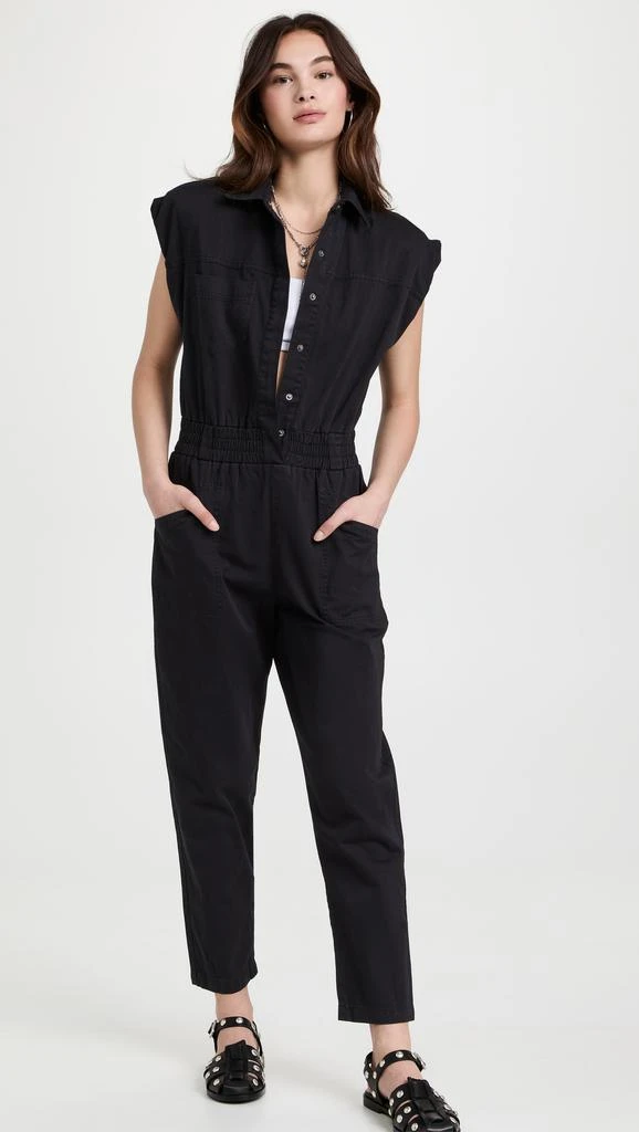 Pistola Denim Rosie Shoulder Padded Jumpsuit 1