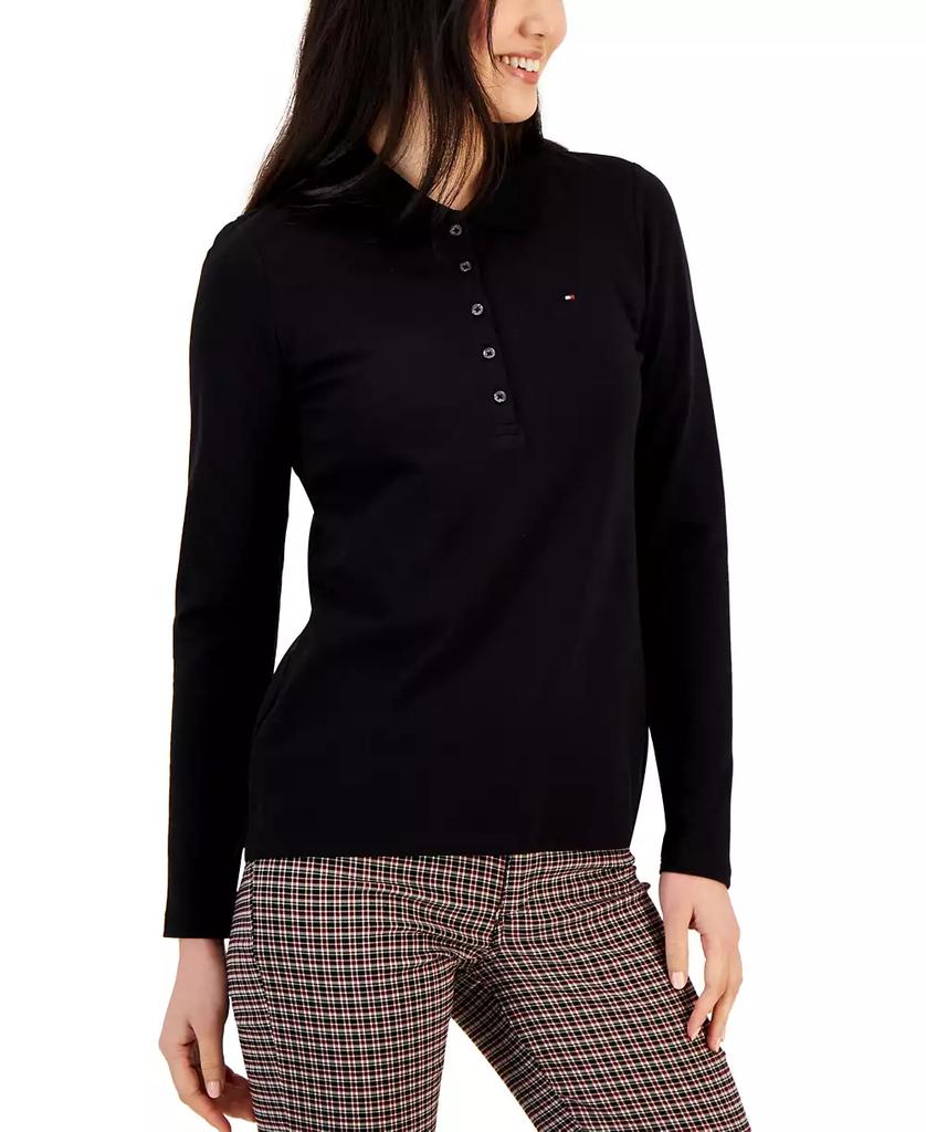 Tommy Hilfiger Women's Logo Long-Sleeve Polo Shirt