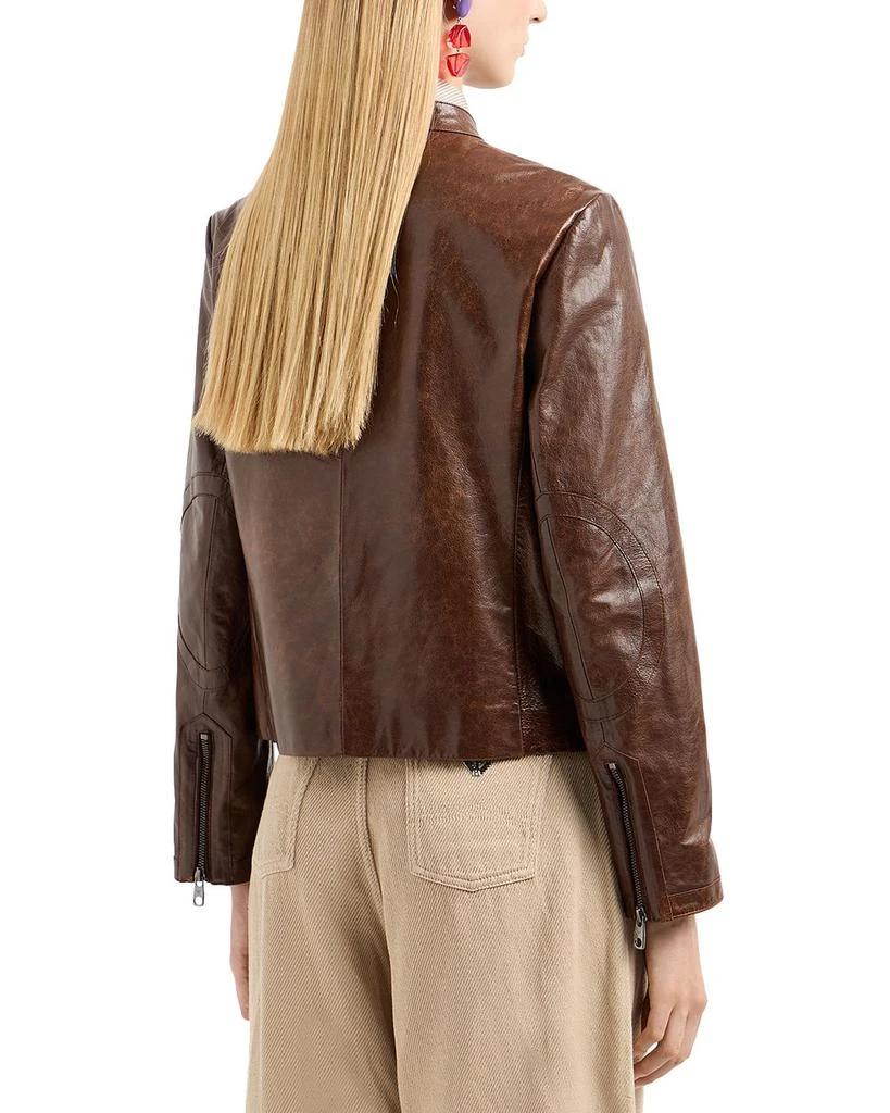 Emporio Armani Leather Moto Jacket 3