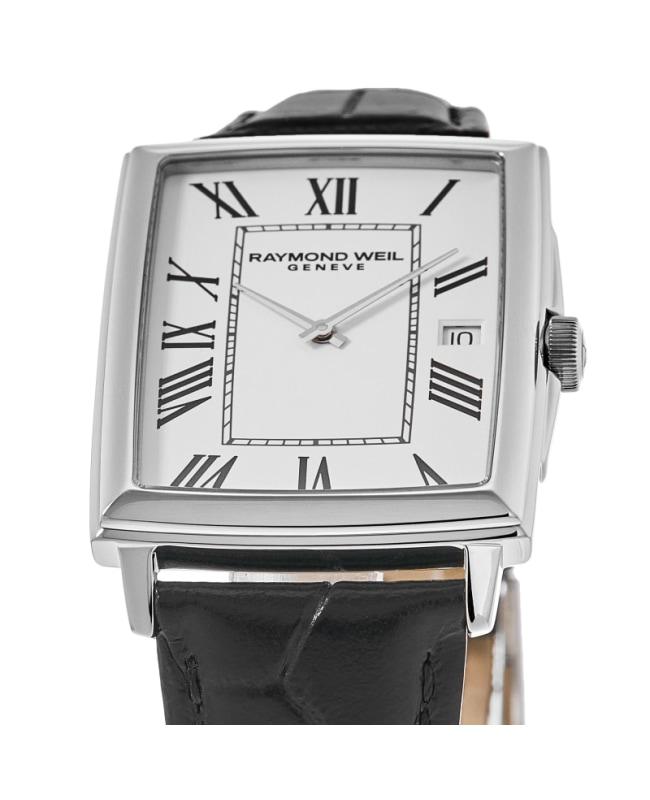 Toccata White Dial Black Leather Strap Men's Watch Raymond Weil Toccata Square Womens Watch - 5925STC00300