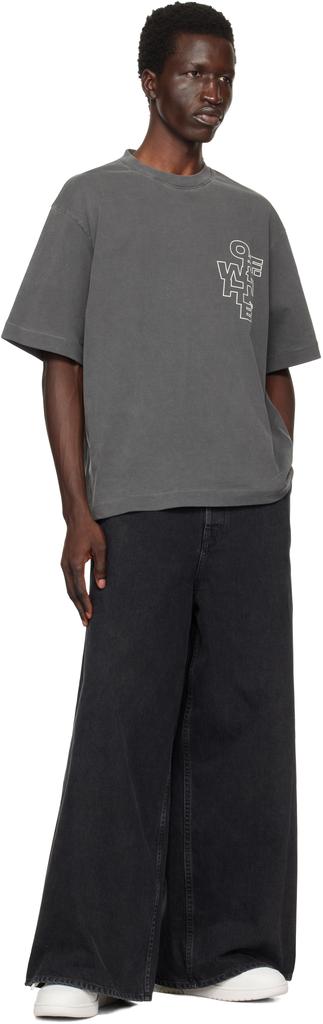 Off-White Black Outline Arrow Skate T-shirt - T-Shirts