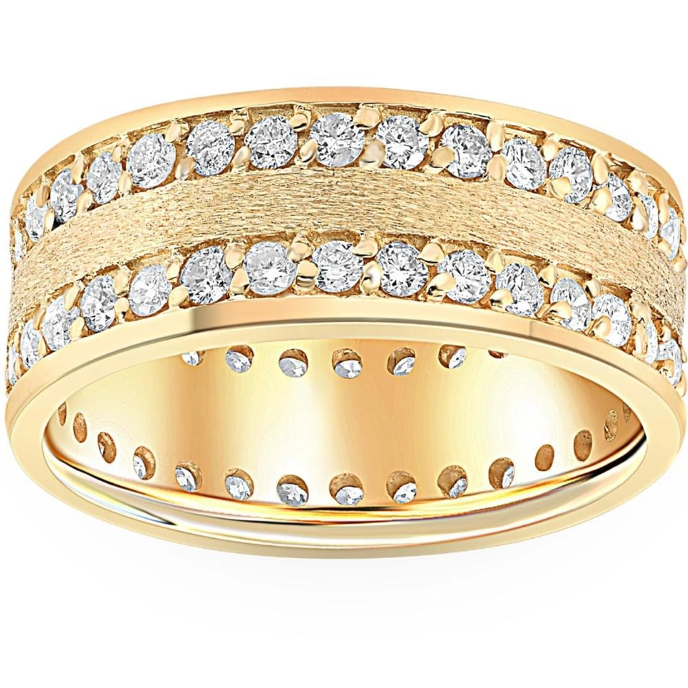 Pompeii3 1 1/2ct Channel Set Diamond Eternity Ring 14K Yellow Gold 1