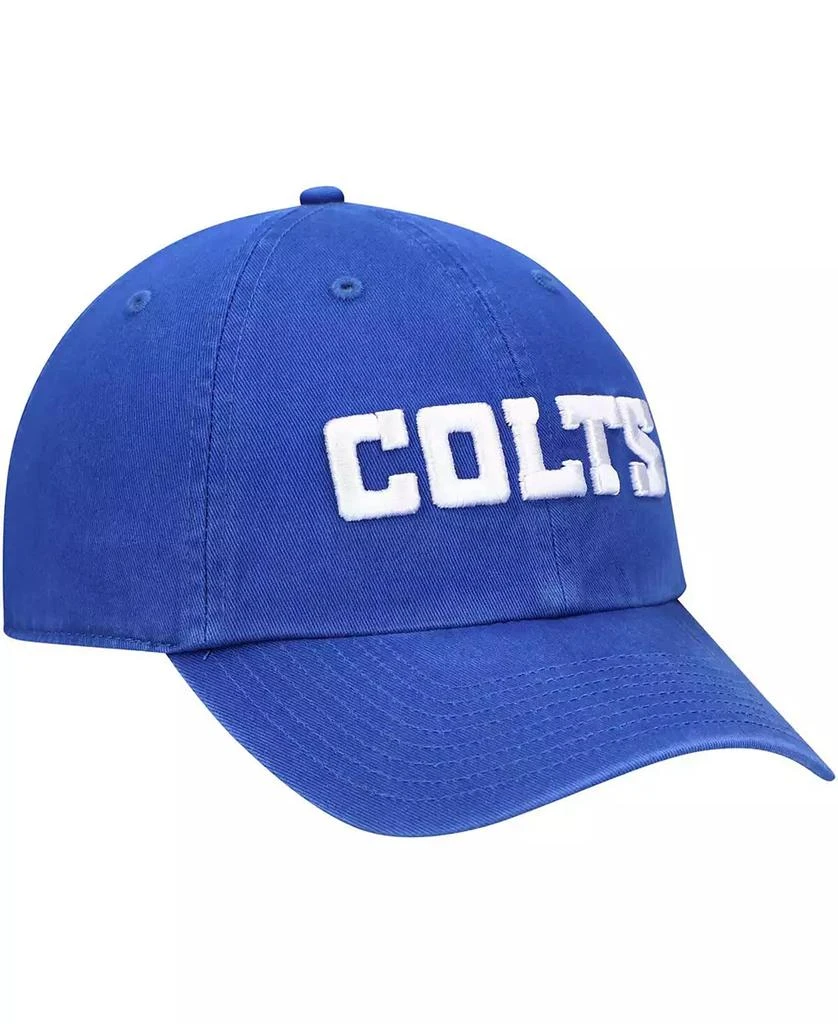 47 Brand Men's Royal Indianapolis Colts Clean Up Script Adjustable Hat 3