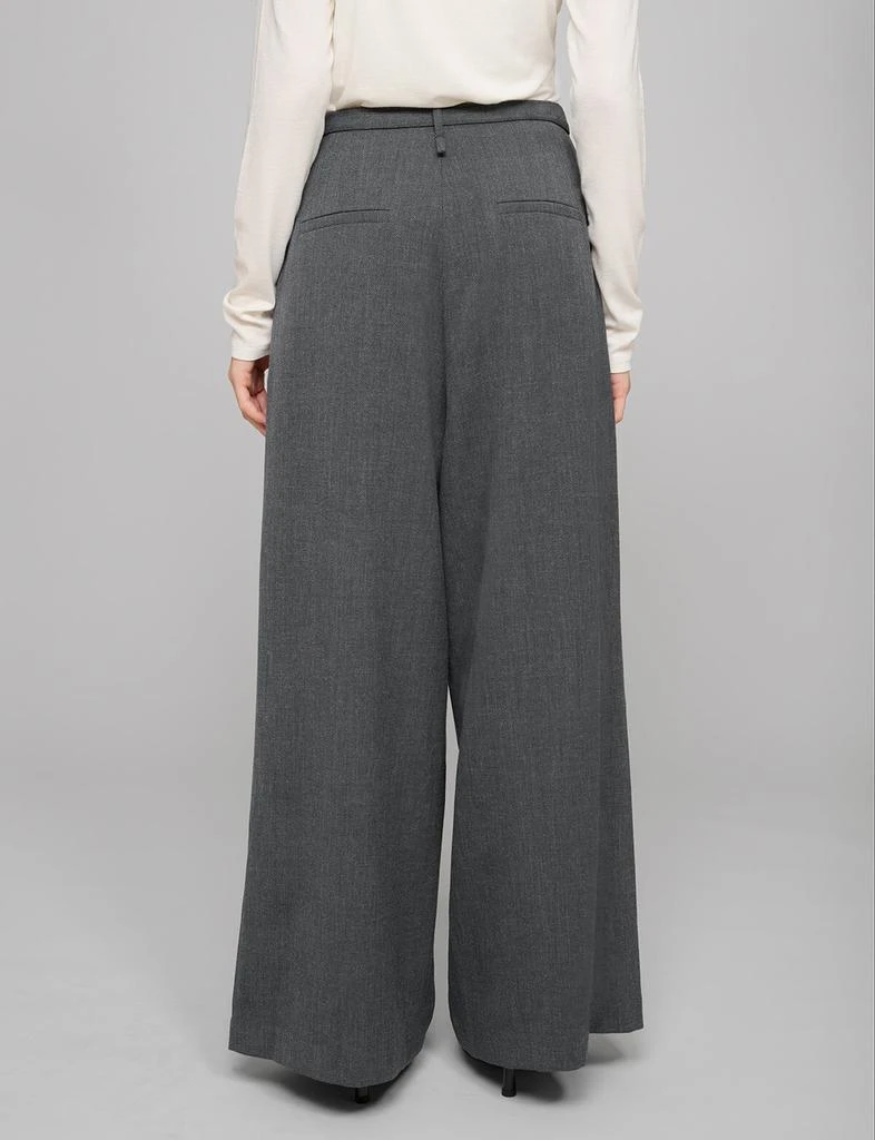 Pixie Market Smocking Grey Belted Wide Leg Pants 6