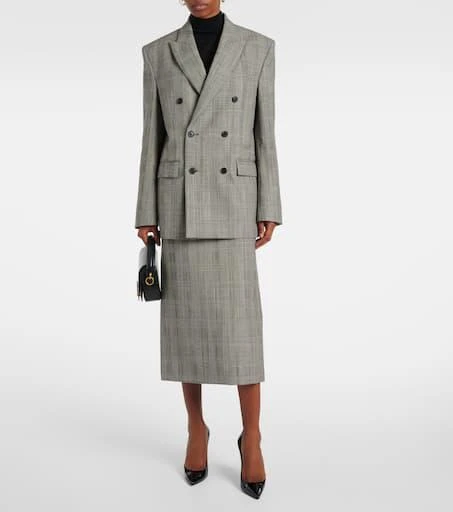 WARDROBE.NYC Prince of Wales check midi skirt 2