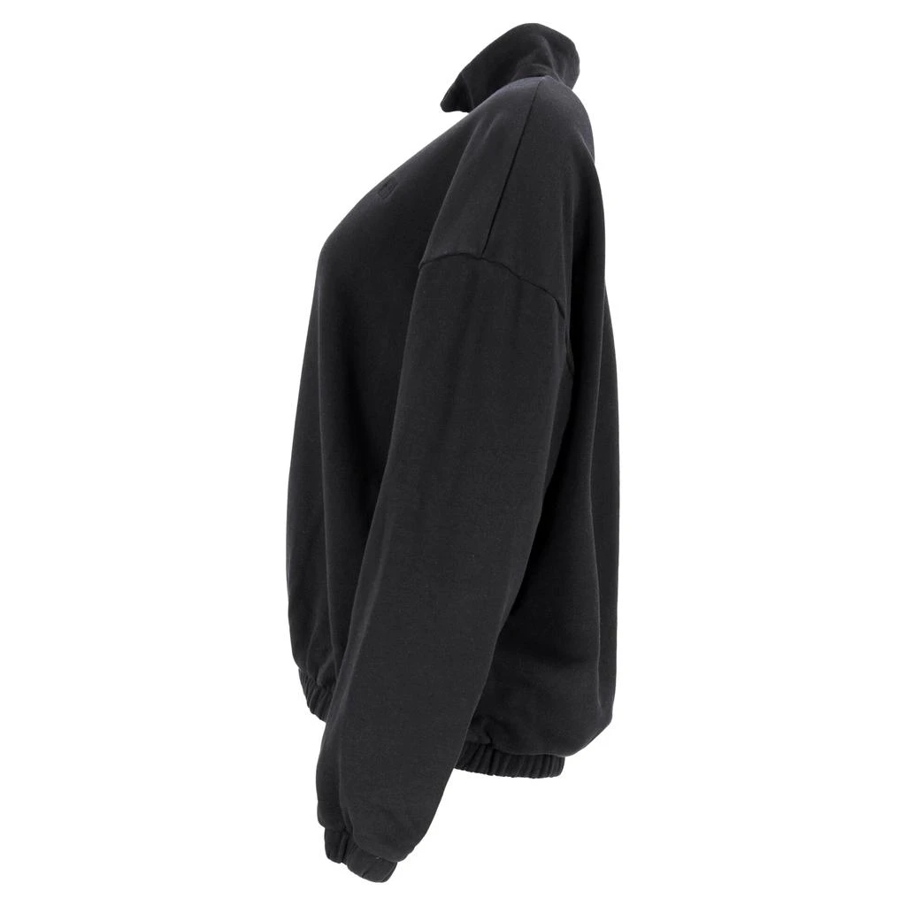 Totême Toteme Half Zip Pullover Sweater in Black Cotton 2