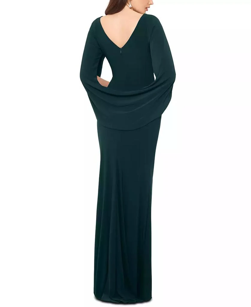 Betsy & Adam Petite Drape-Back Gown 2