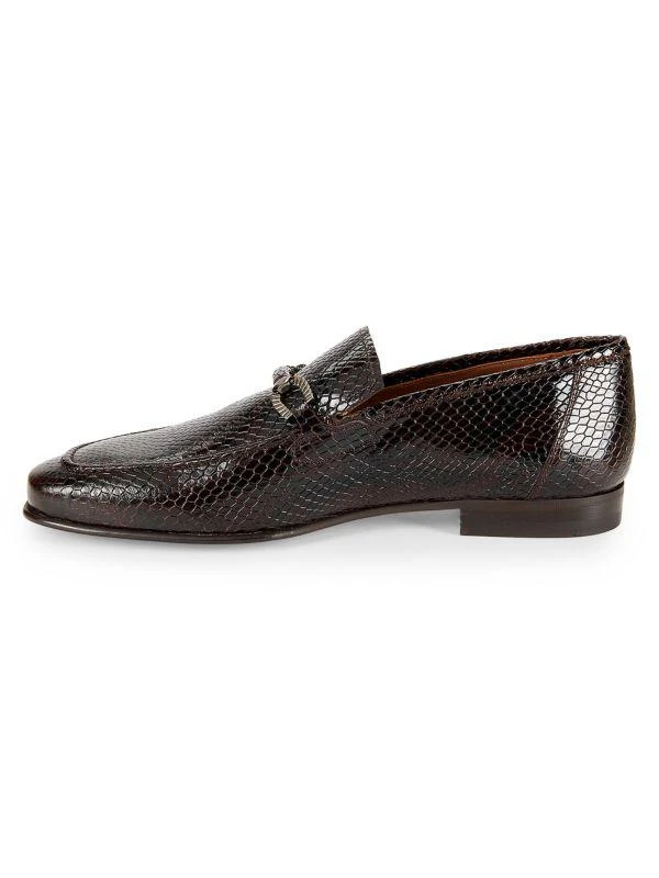 Mezlan Embossed Croc Leather Bit Loafers 4