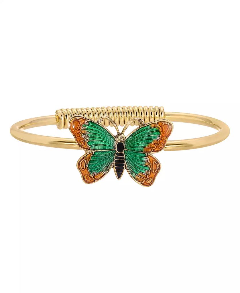 2028 Gold-Tone Butterfly Cuff Bracelet