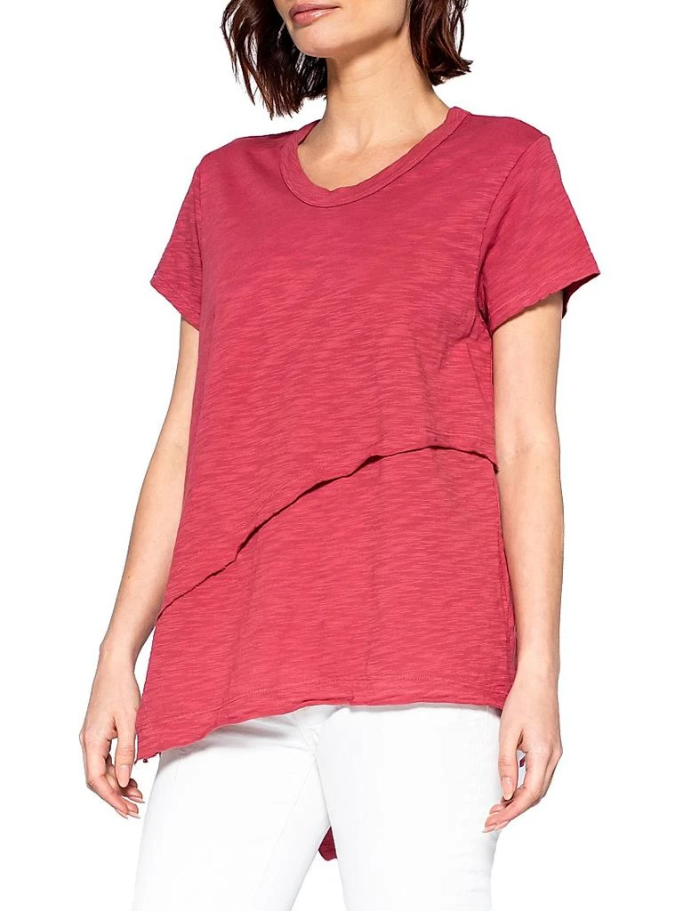 Wilt Short Sleeve Easy Crossover Hem Tee 4