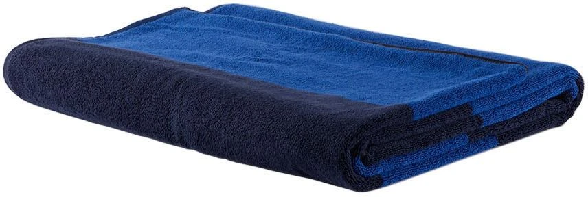 Tekla Navy Block Stripes Beach Towel 2