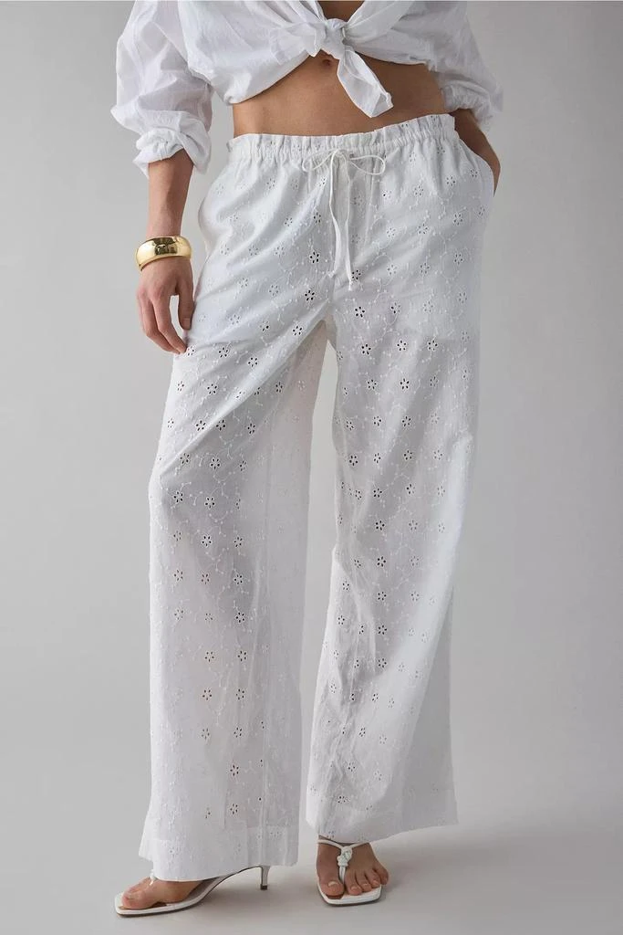 Kimchi Blue Kimchi Blue Millie Semi-Sheer Eyelet Lace Wide Leg Pull-On Pant 3