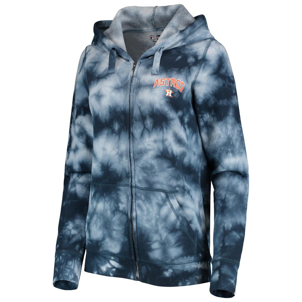 New Era New Era Astros Tie-Dye Full-Zip Hoodie - Women's