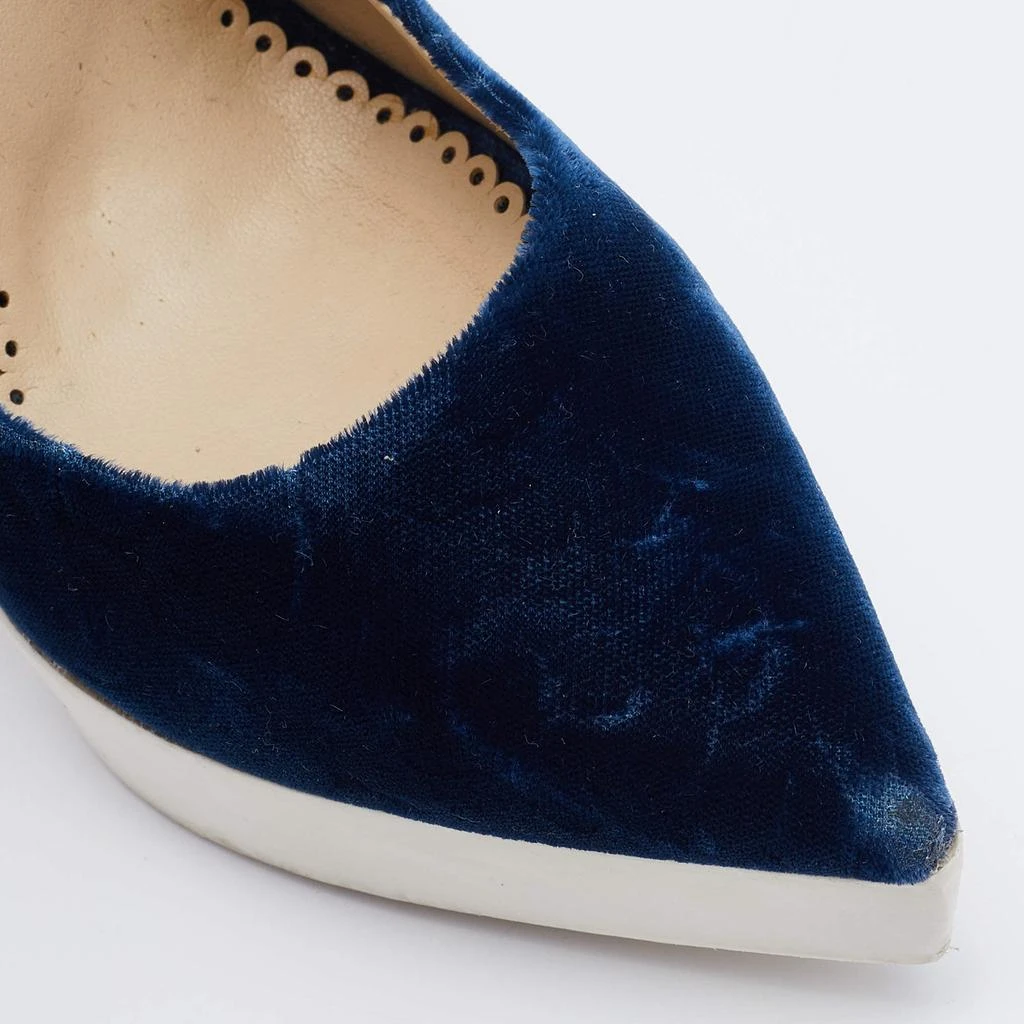 Stella McCartney Stella McCartney Navy Blue Velvet Pointed Toe Platform Pumps Size 37.5 7