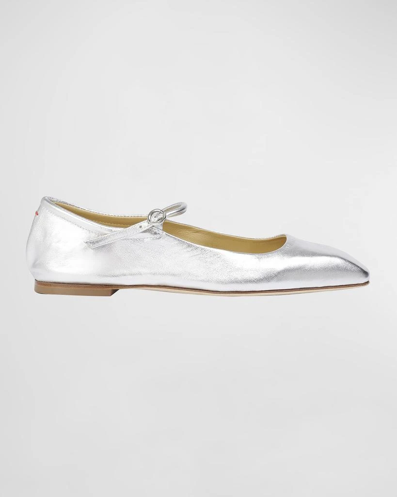 AEYDE Uma Metallic Mary Jane Ballerina Flats 1