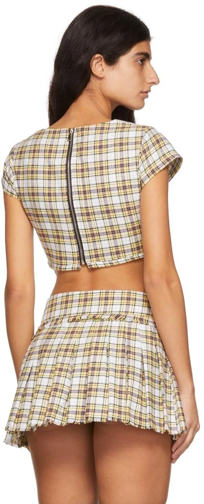 Danielle Guizio White Plaid Corset Top 3