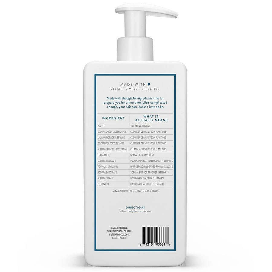 Native Full & Thick 2-in-1 Shampoo and Conditioner Sea Salt & Cedar 8
