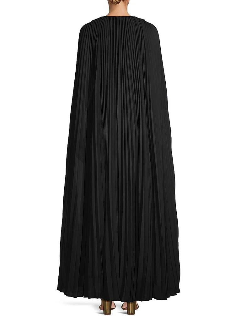 Joelle Pliss Cape Maxi Dress  On Sale Now with Up to 63% Off | Discover  Exclusive Deals & Savings at BeyondStyle  Authentic UNGARO  modern|floor-length|solid|Women's|wedding guest|women's  apparel|v-neck|pleated|women's|dresses|long sleeve with ...