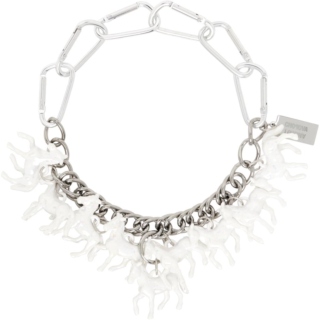 CHOPOVA LOWENA Silver Horse Girl Necklace
