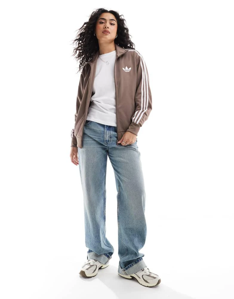 Adidas adidas Originals Firebird Loose track top in brown 4