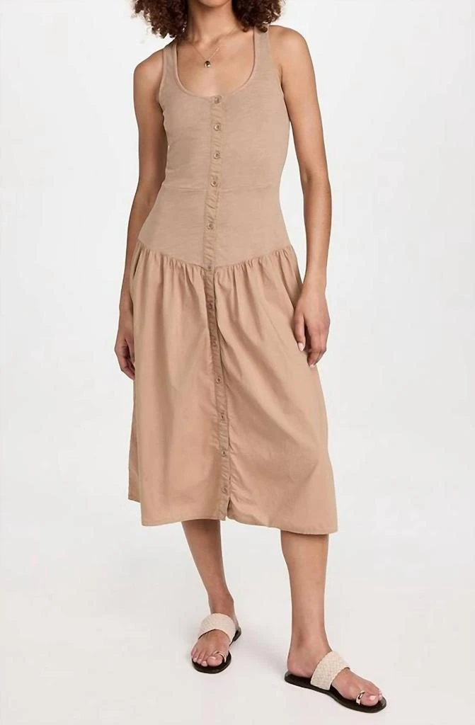 Nation LTD Carrie Romantic Sundress In Cafe Au Lait 1