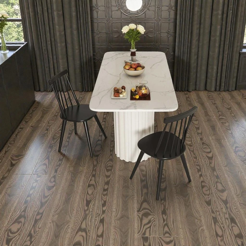 Hivvago Elegant Rubber Wood Windsor Dining Chairs Pair for Kitchen or Dining Room