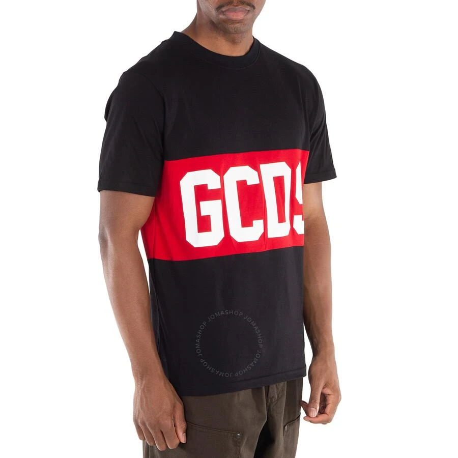 GCDS Black Logo Band Cotton T-Shirt 2