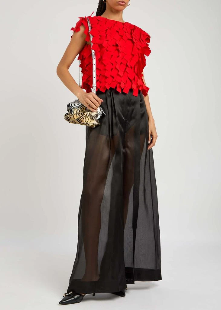 A.W.A.K.E MODE Wide-leg organza trousers 4