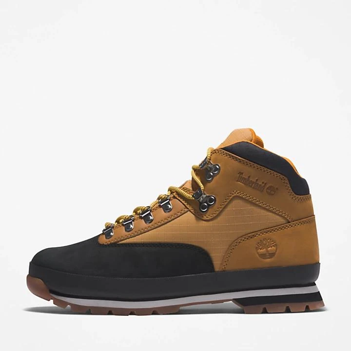 Timberland Euro Hiker Hiking Boot for Men in Black with Yellow 8