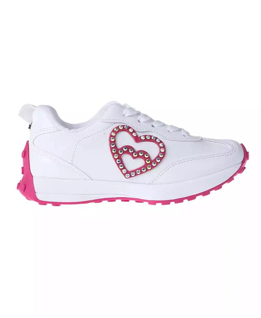 Bebe Little and Big Girls Embellished Heart Patch Jogger Sneaker 2