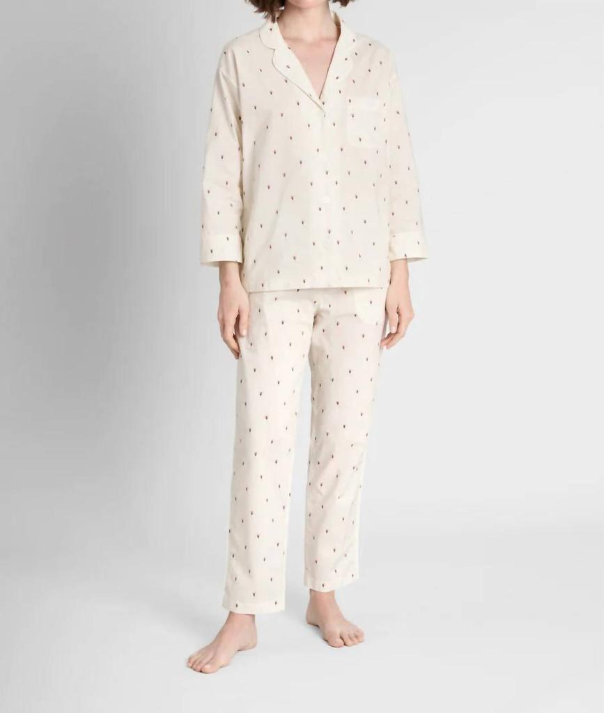 SLEEPY JONES Sleepy Jones - Women's Marina Rosette Pajama Set