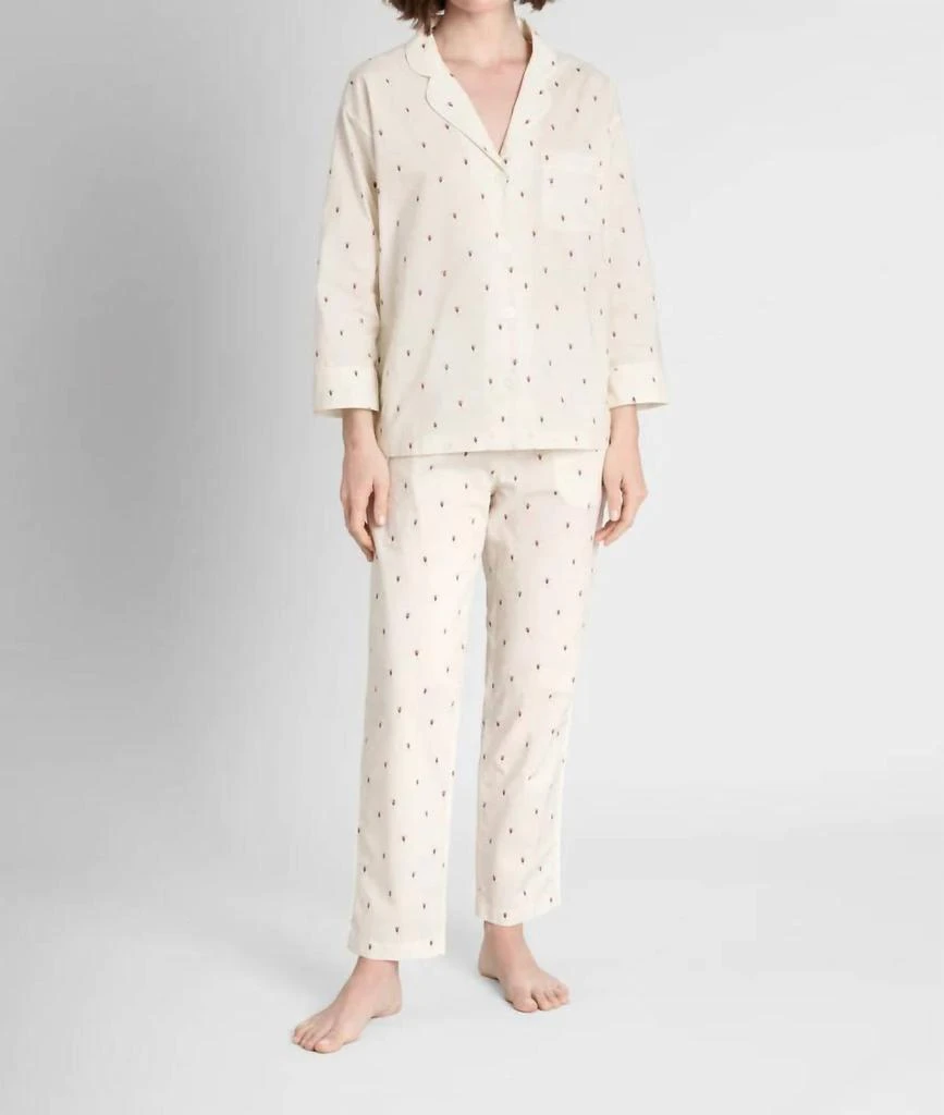 SLEEPY JONES Sleepy Jones - Women's Marina Rosette Pajama Set 2