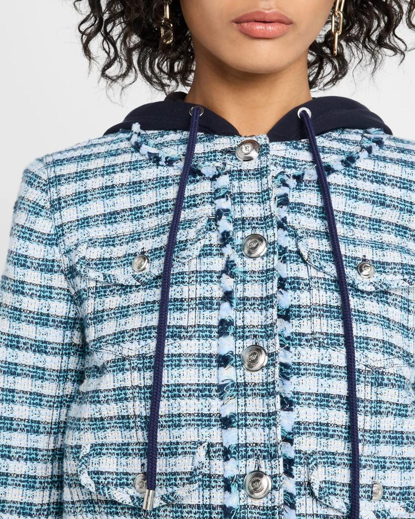 Cinq a Sept Emery Hooded Tweed Jacket 6