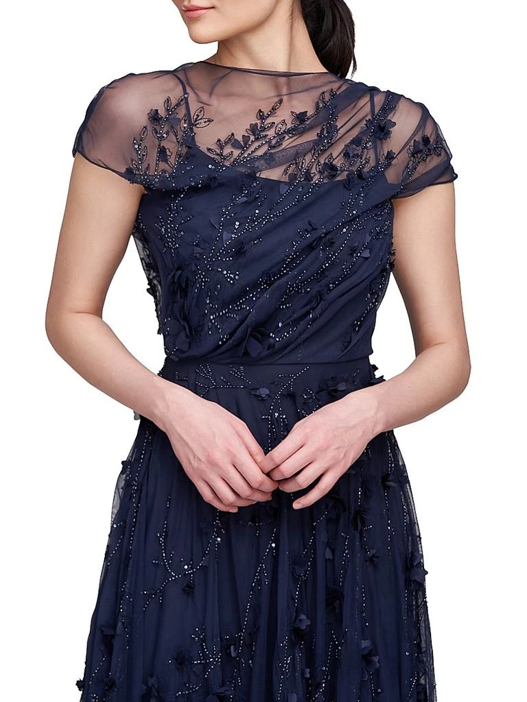 Theia Valerie Embroidered A-Line Gown 5