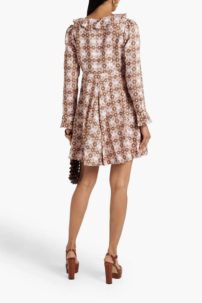 Zimmermann Ruffled floral-print linen mini dress 3