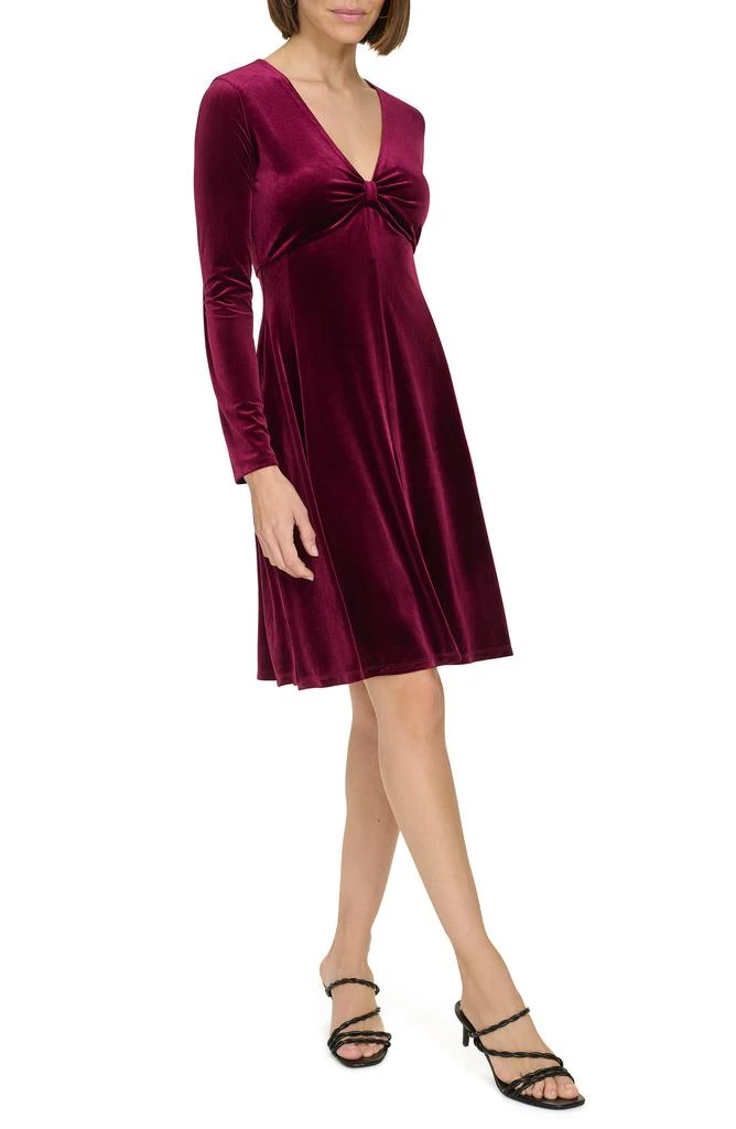 Tommy Hilfiger Long Sleeve Fit & Flare Velvet Dress 1