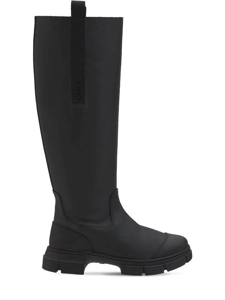 Ganni 45mm Tall Rubber Rain Boots 1