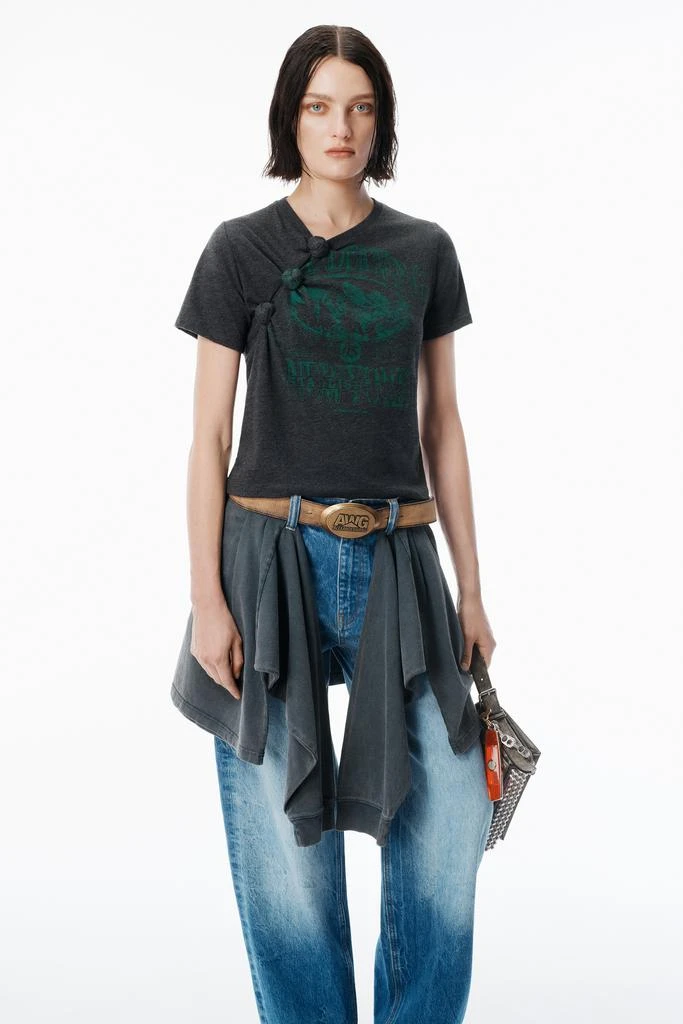 Alexander Wang Black Burnout Sheer Jersey Tee 3