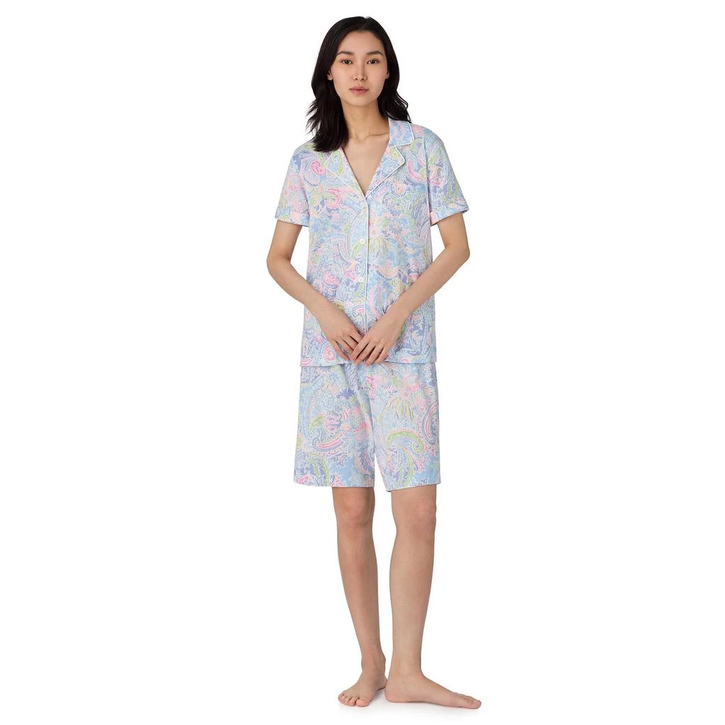 Ralph Lauren Short Sleeve Notch Collar Bermuda PJ Set 1