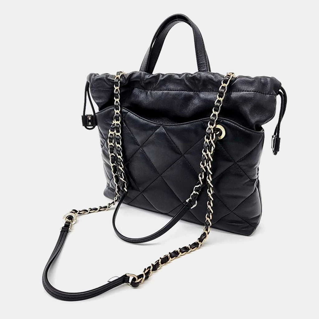 Chanel Chanel Black Leather Tote Bag 2